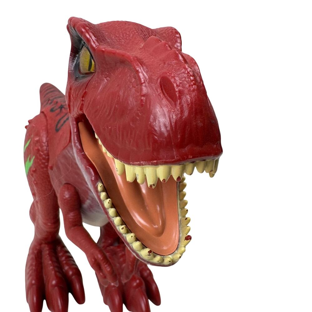 Walks Chomps Lights Up Roars Red Dino Wars T Rex Robotic Requires Batteries
